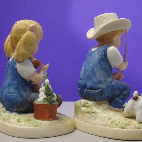 "AFTER CHORES" VNTG Retired Denim Days HomCo #1504 Pair Home Interiors - Picture 8 of 16